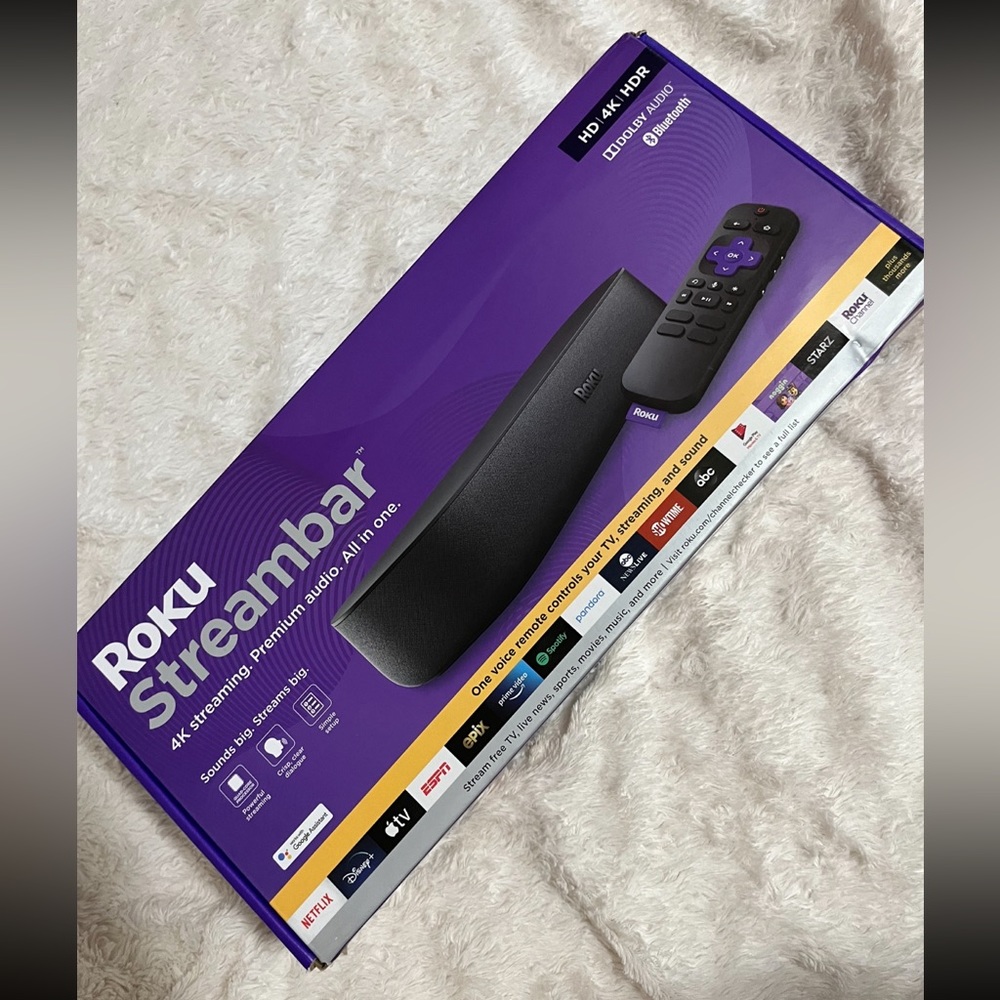 Roku Streambar. 4K Streaming. Premium Audio. All in one